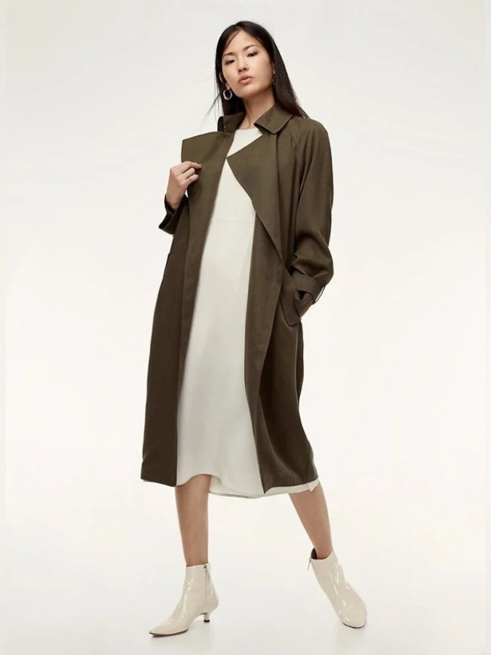 Aritzia Coat Babaton Lawson Trench Monterey Green Small